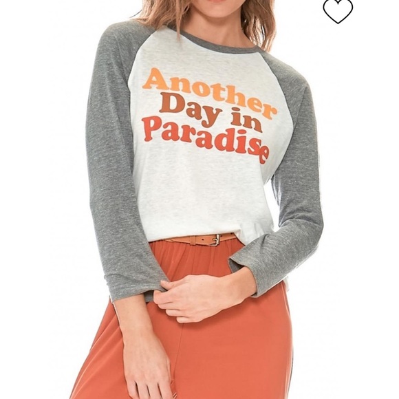 PARADISE BASEBALL TEE - Picture 1 of 6